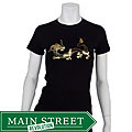 Crazy Haute Women's Rhinestone Dragon T-shirt