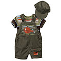 Baby Togs Newborn Boy's 3-piece Twill Helicopter Overalls Set