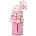 Baby Togs Toddler Girl's Floral Dot Pants Set