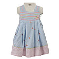 Baby Togs Infant Girl's Blue Seersucker Dress 
