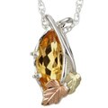 Black Hills Gold on Silver Citrine Necklace