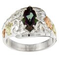 Black Hills Gold on Silver Mystic Fire Topaz Ring