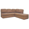 Mocha 5-piece Modular Storage Sectional Sofa