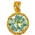10k Yellow Gold Blue Topaz Necklace