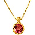 10k Gold Pure Pink Mystic Topaz Necklace