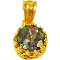 10k Yellow Gold Mystic Green Topaz Necklace