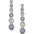 14k Gold Tanzanite and 1/3ct TDW Diamond Earrings