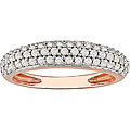 14k Pink Gold 1/2ct TDW Diamond Semi-eternity Ring (I-J, I1-I2)