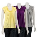 Ninety Women's Gathered Neck Top