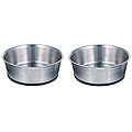 Rubber Bottom 52-ounce Dog Bowls (Set of 2)