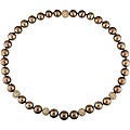 18k Pink Gold Graduated Brown Tahitian Pearl Necklace (10-13mm)