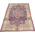 Persian Kashan Navy/ Ivory Rug (9'3 x 13'4)