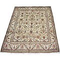 Persian Tabriz Ivory Rug (10' x 12'10)