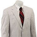 Haspel Men's Grey/ White Seersucker Two-button Suit
