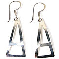 Silver Triangle A-Frame Earrings (Chile)