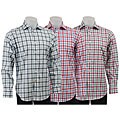 Thomas Dean Men's Gingham Plaid Woven Shirt