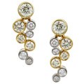 18k Gold 2 1/4ct TDW Yellow/ White Diamond Earrings (G-H, SI1)
