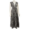 Necessary Objects Junior's Cap-sleeve Maxi Dress