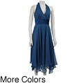 Donna Ricco Women's Chiffon Halter Dress