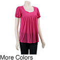 MICHAEL Michael Kors Women's Short-sleeve Pleated Tee
