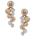 18k Gold 2 1/5ct TDW Pink/ White Diamond Earrings (I, SI1)