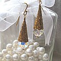Diamonds and Rust Vintage Crystal Earrings (USA)