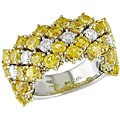 18k Gold 3/4ct TDW Diamond, Yellow Sapphire Ring (G-H-I, SI) (Size 6.5)