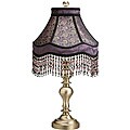 Plated Steel Table Lamp with Decorative Shade