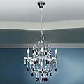 Crystal and Chrome 5-light Chandelier