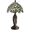 Tiffany-style Stained Glass Bronze Finish Table Lamp