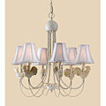 Cream Roosters 6-light Chandelier