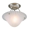 Brushed Nickel Semi-flush Light