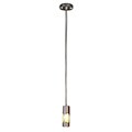 Satin Aluminum 1-light Pendant with Frosted Glass
