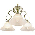Brushed Nickel Semi-flush 3-light Chandelier