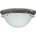 Brushed Nickel 2-light Flush Mount Pendant
