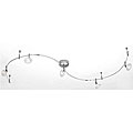 Brushed Nickel 5-head Rail Light Kit