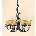 Handcrafted Antique Bronze 6-light Chandelier