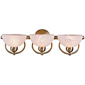 Alabaster Glass Brushed Brass 3-light Wall Sconce