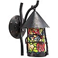 Tiffany-style Glass 1-light Bronze Wall Sconce