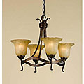 Bronze/ Antique Gold Serenity 4-light Mini Chandelier