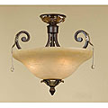 Versailles Antique Bronze 2-light Semi Flush Fixture
