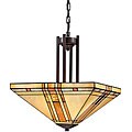 Hartford Bronze Tiffany-style 3-light Pendant