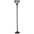 Tiffany-style Bronze Floor Torchiere