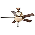 Moroccan Bronze 5-blade 52-inch Lighted Ceiling Fan