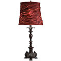Painted Finish Red Shade Table Lamp