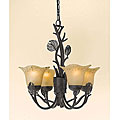 Antique Bronze Finish 4-light Mini Chandelier