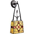 Tiffany-style Glass Bronze 1-light Wall Sconce