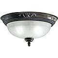 Oil-rubbed Bronze 2-light Flush-mount Fixture