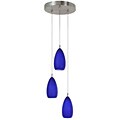 Cobalt Blue 3-light Satellite Pendant