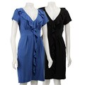 Jonathan Martin Women's V-neck Ruffle Dress